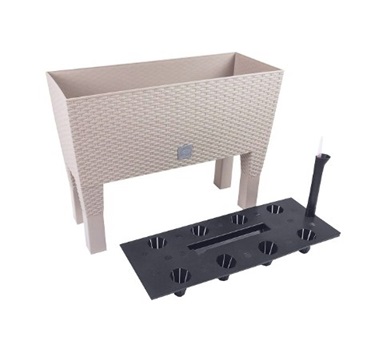 Кашпо с автополивом Prosperplast Rato Case High 72л, мокко