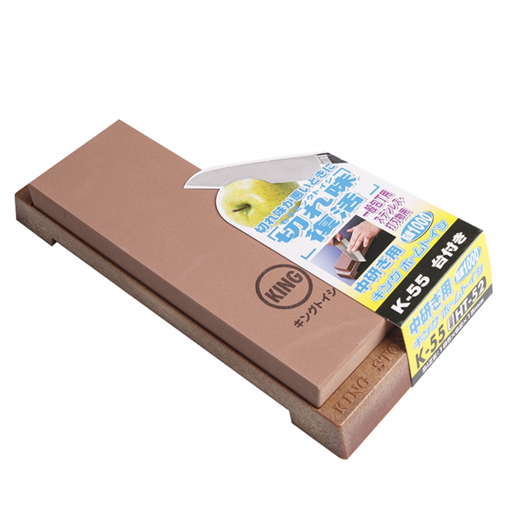 Камень точильный KING 185х62х15 #1000 водный на подставке