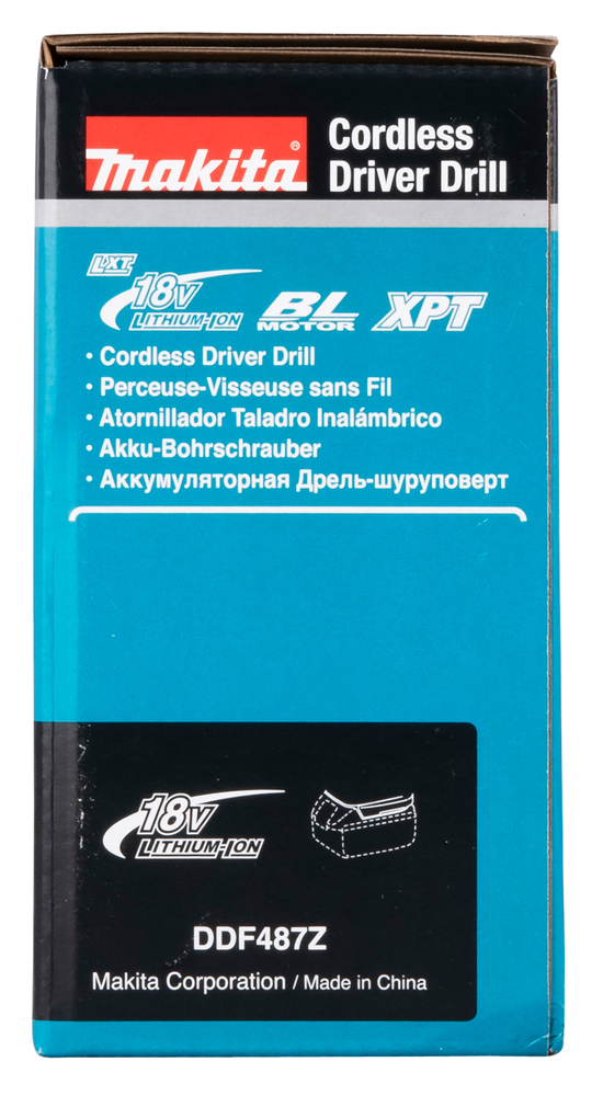 Дрель-шуруповерт аккумуляторная Makita DDF487Z LXT BL 18В, 40 Нм, 1700 об/мин, без акб и ЗУ