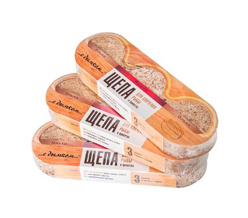 Щепа в брикетах для рыбы ТорфТехноЛин (3шт: 2 ольха,вишня)