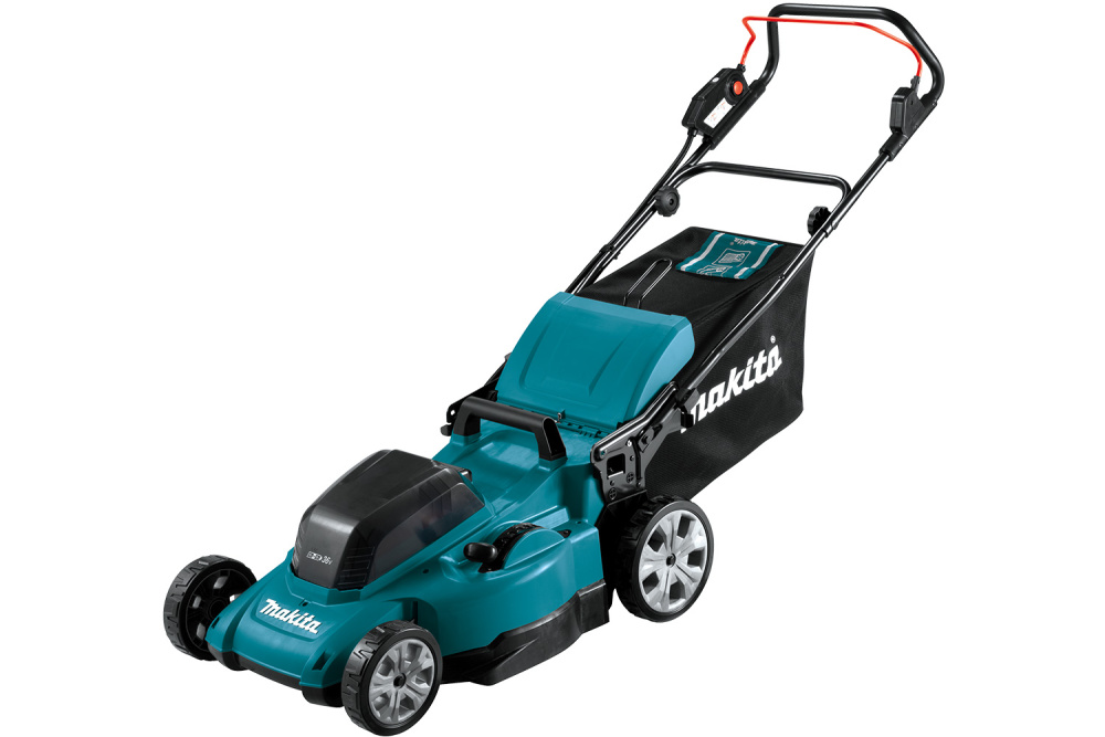 Газонокосилка аккумуляторная Makita DLM480RF LXT 860 Вт, шир.48 см, травосбор.62 л, АКБ BL1850Bx2шт., ЗУ DC18RD
