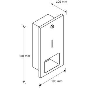 Дозатор жидкого мыла матовый, встраиваемый в стену MERIDA 5002S