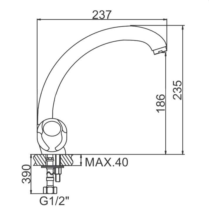 СМЕСИТЕЛЬ ДЛЯ КУХНИ LEDEME L4226