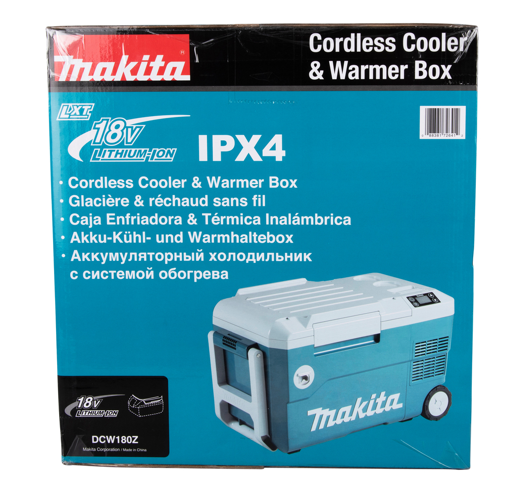 Холодильник аккумуляторный с функцией подогрева DCW180Z 18 В, DС - 12В, AC - 220В, 20 л, без акб и ЗУ