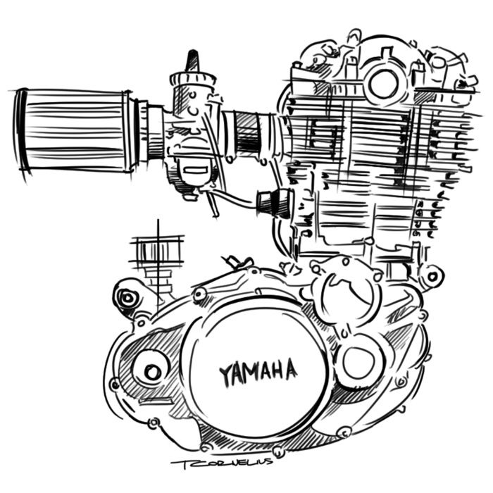 Двигатель мотоцикла рисунок