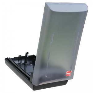 Диспенсер MERIDA FATO для бумажных салфеток, черный, пластик, настольный или настенный GJC003