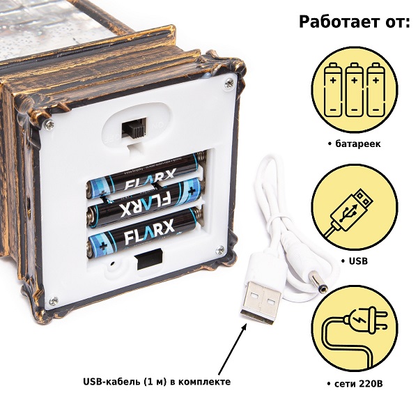 Новогодний фонарь Winter Glade Снеговики