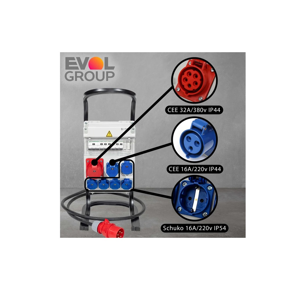 Переносной щит с розетками 220В + 380В EVOL PARTNER 0602-013-1