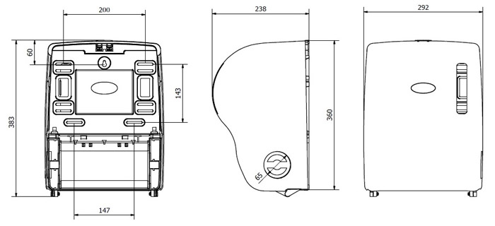 Диспенсер Jofel для рулонных полотенец с автоотрывом AG56000