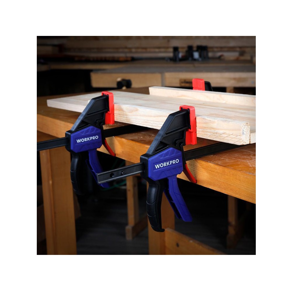 Струбцина быстрозажимная распорная 150 мм до 135 кг сверхпрочная WORKPRO