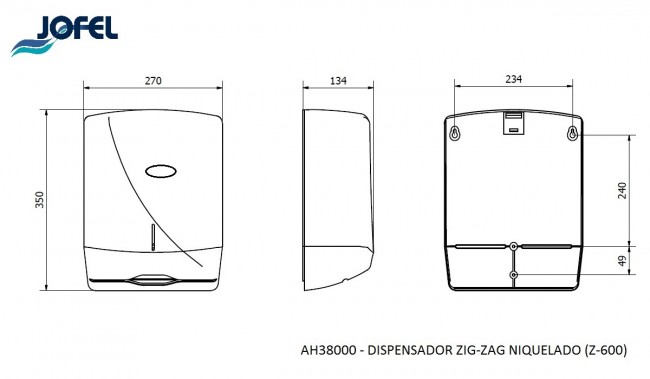 Диспенсер листовых полотенец Jofel АН38000