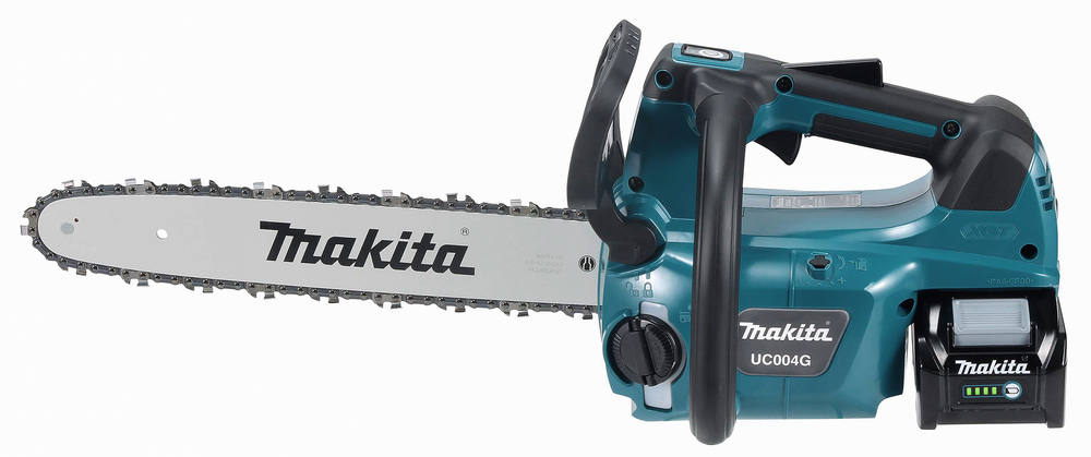 Пила цепная аккумуляторная Makita UC004GZ XGT 40v MAX, 1400 Вт, 14"/35 см, 3/8",1,1 мм, 24,8 м/с, инстр.натяжка BL, WG, без акб и ЗУ
