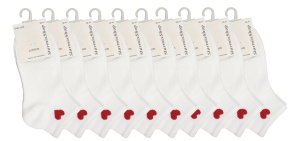 Носки хлопковые женские 10 пар с принтом сердечко