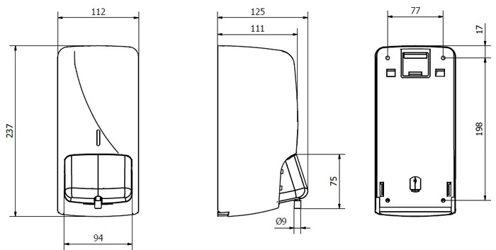 Дозатор для дезинфицирующих средств/мыла AC45000