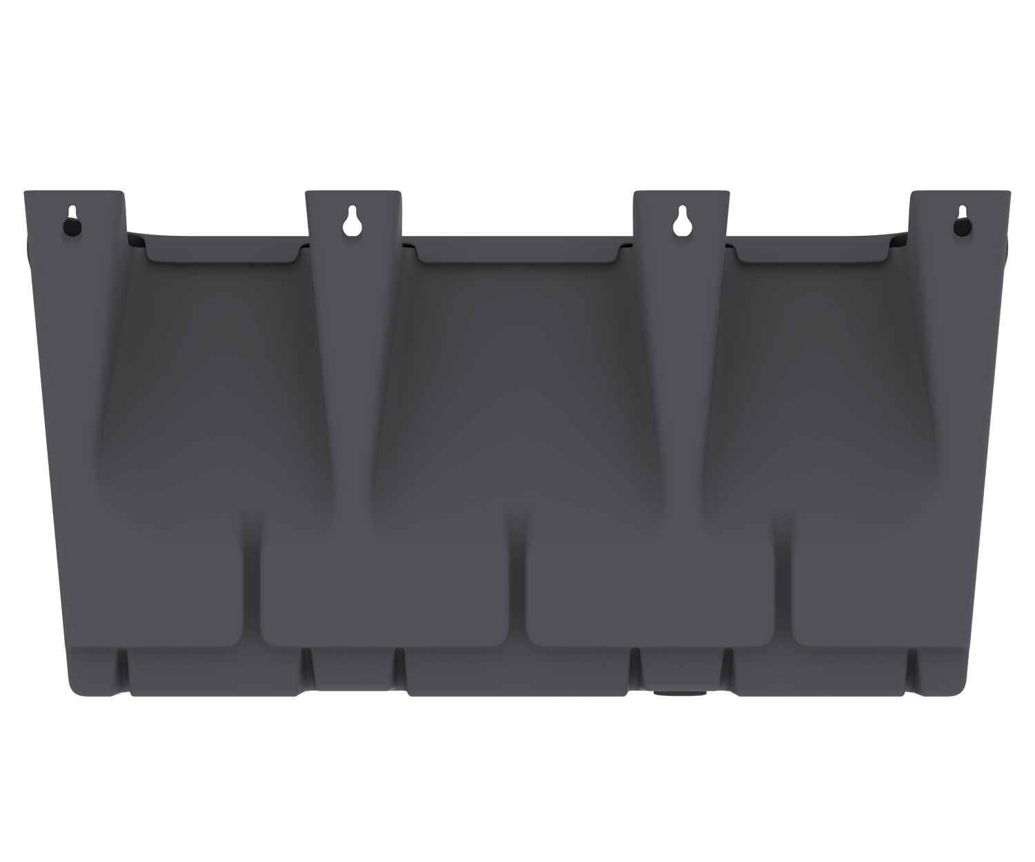 Фитомодуль с системой прикорневого полива 2л х3 (настенное кашпо) (59х25х27 см) (графит), комплект 9 шт