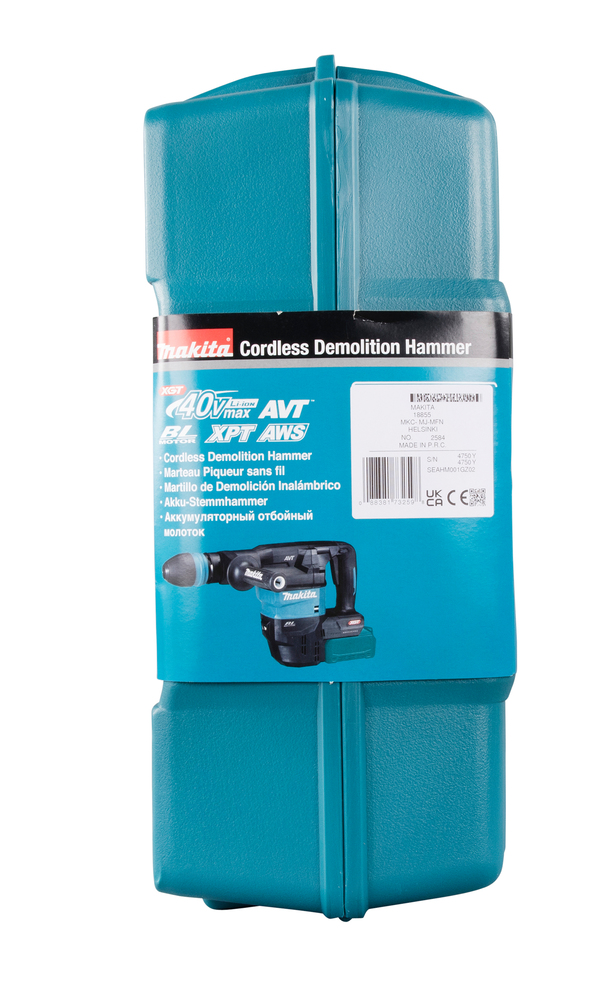 Отбойный молоток аккумуляторный Makita HM001GZ02 XGT 40 В, 9,4 Дж, SDS-MAX, без акб и ЗУ