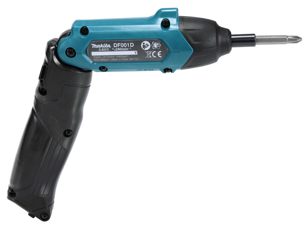 Аккумуляторная отвертка Makita DF001DW 3,6 В с большим набором оснастки