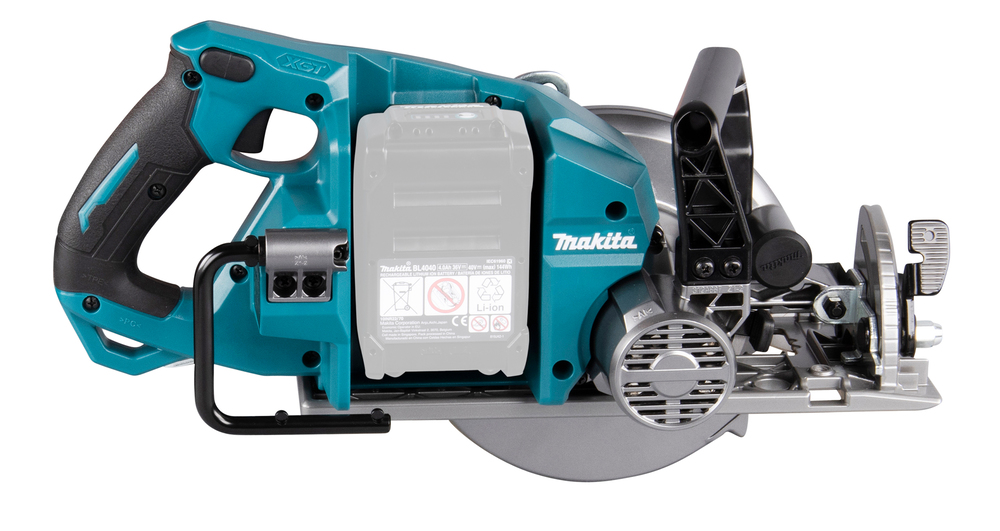 Пила дисковая аккумуляторная с задней рукояткой Makita RS001GZ XGT 40В, 185 мм, 6400 об/мин, без акб и ЗУ