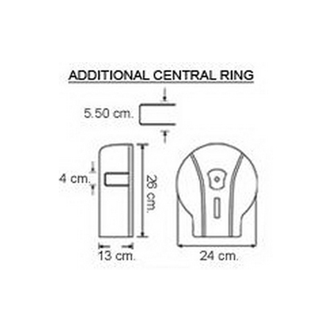 Диспенсер-контейнер для рулона туалетной бумаги Vialli MJ1, белый