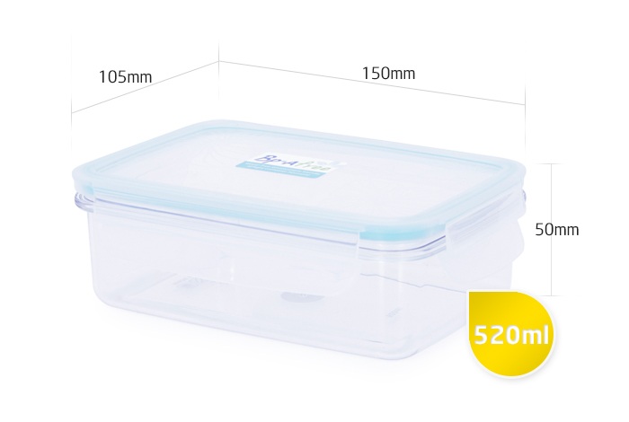 Тритановый контейнер с замками TR-03RT 520 мл