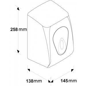 Сушилка для рук MERIDA-TOP ETB101 из ударопрочной пластмассы ABS