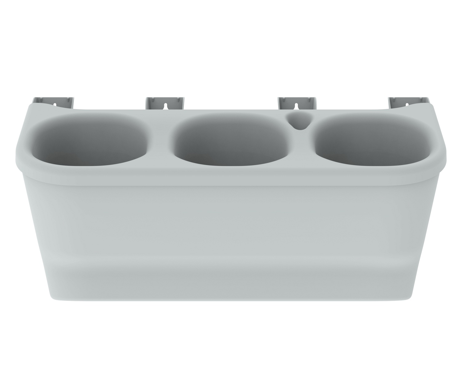 Фитомодуль с системой прикорневого полива 2л х3 (настенное кашпо) (59х25х27 см) (серый), комплект 9 шт