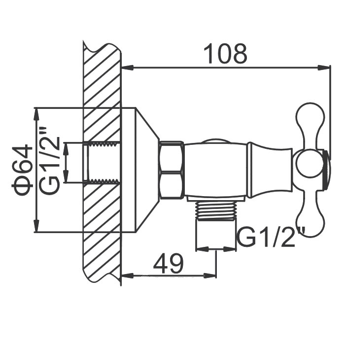 СМЕСИТЕЛЬ ДЛЯ ДУША LEDEME L2008