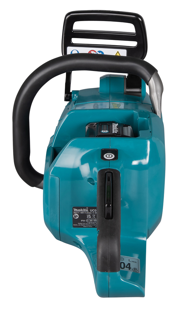 Пила цепная аккумуляторная Makita UC011GZ XGT 40v MAX, 1600 Вт, 14"/35 см, 3/8", 1,3 мм, 25,5 м/с, инстр., BL, WG, без акб и ЗУ