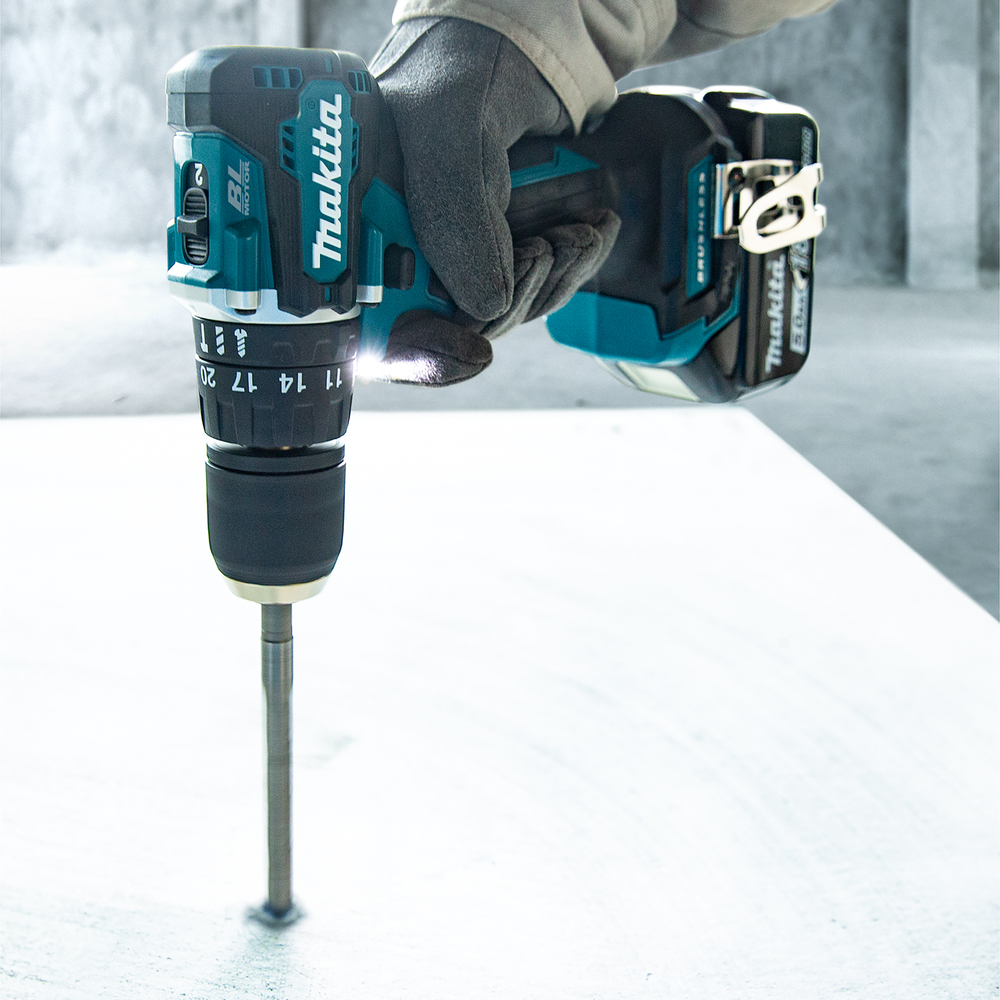 Ударная дрель-шуруповерт аккумуляторная Makita DHP487Z LXT 18В, 40 Нм, 1700 об/мин, без акб и ЗУ