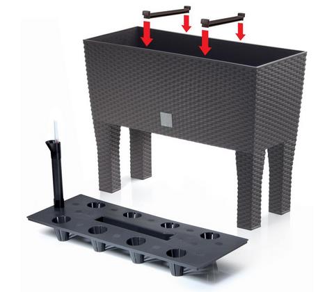 Кашпо с автополивом Prosperplast Rato Case High 30л, венге