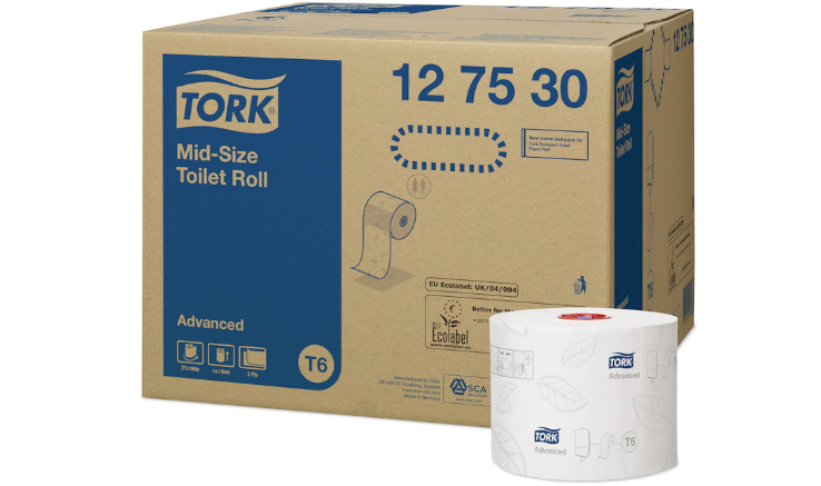 127530 Tork туалетная бумага Mid-size в миди-рулонах
