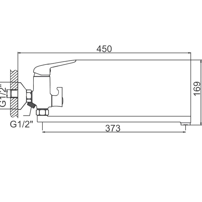 СМЕСИТЕЛЬ ДЛЯ ВАННЫ И ДУША LEDEME L2248
