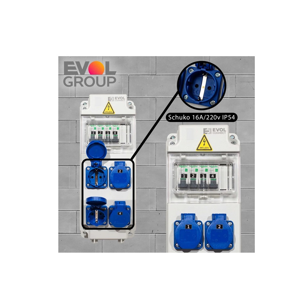 Навесной щит с розетками 220В EVOL COMBOX 5 0101-001-1