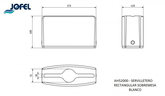 Диспенсер столовых салфеток Jofel AH52000