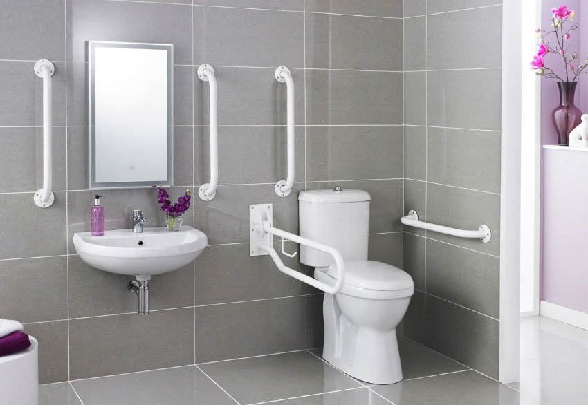 Поручень MERIDA CLASSIC для инвалидов простой 450 мм (полированный) GIP201