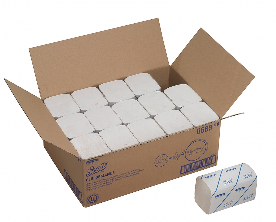 Бумажные полотенца в пачках Kimberly-Clark SCOTT Perfomance 6689
