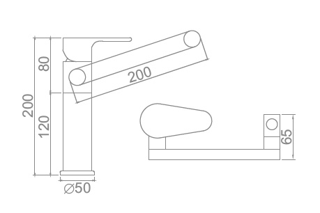 СМЕСИТЕЛЬ ДЛЯ УМЫВАЛЬНИКА LEDEME L1055-17, ИЗЛИВ И АЭРАТОР ВРАЩАЮТСЯ НА 360