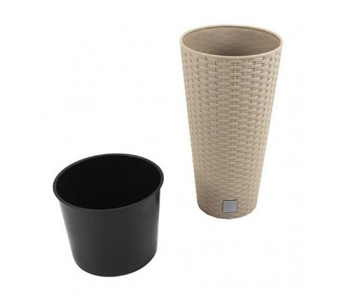 Кашпо для цветов Prosperplast Rato Tubus 64+35л, мокко