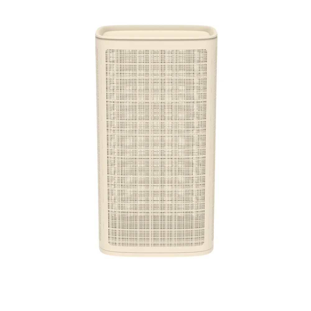 Плетёная корзина для белья сборная «Лён» 100 л (43х32.1х80 см) слоновая кость