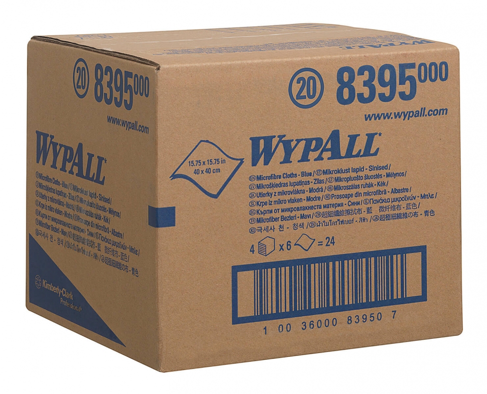 Микрофибра в пачках Kimberly-Clark WypAll Microfibre Cloth 8395, синий