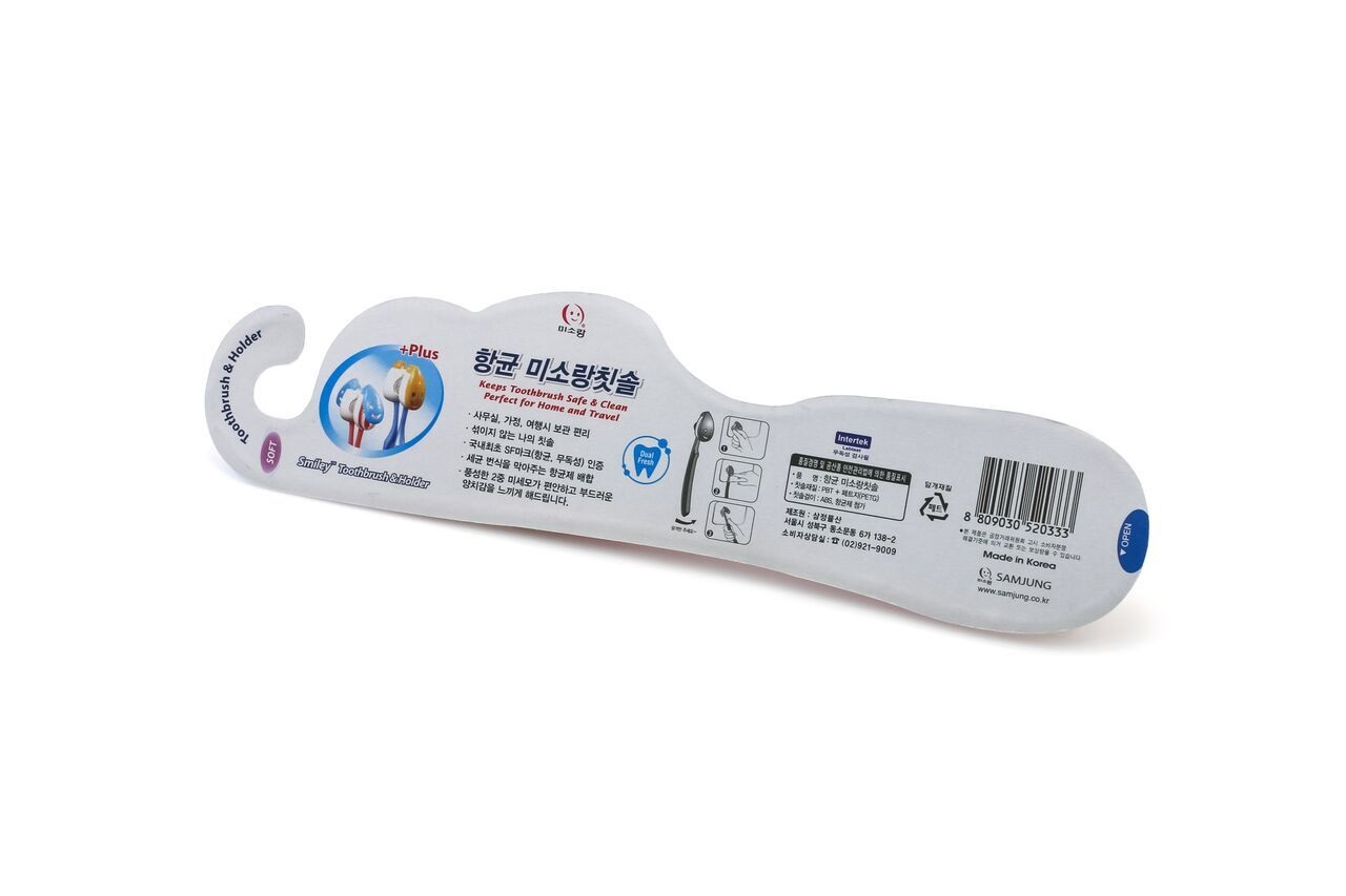 Зубная щетка с держателем на присоске "Улыбка капли"