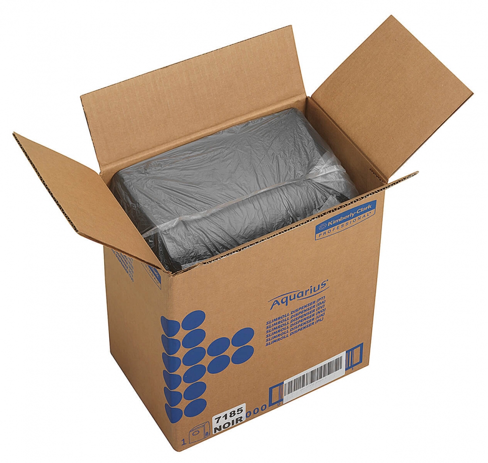 Диспенсер для рулонных полотенец Kimberly-Clark Aquarius Slimroll чёрный 7185