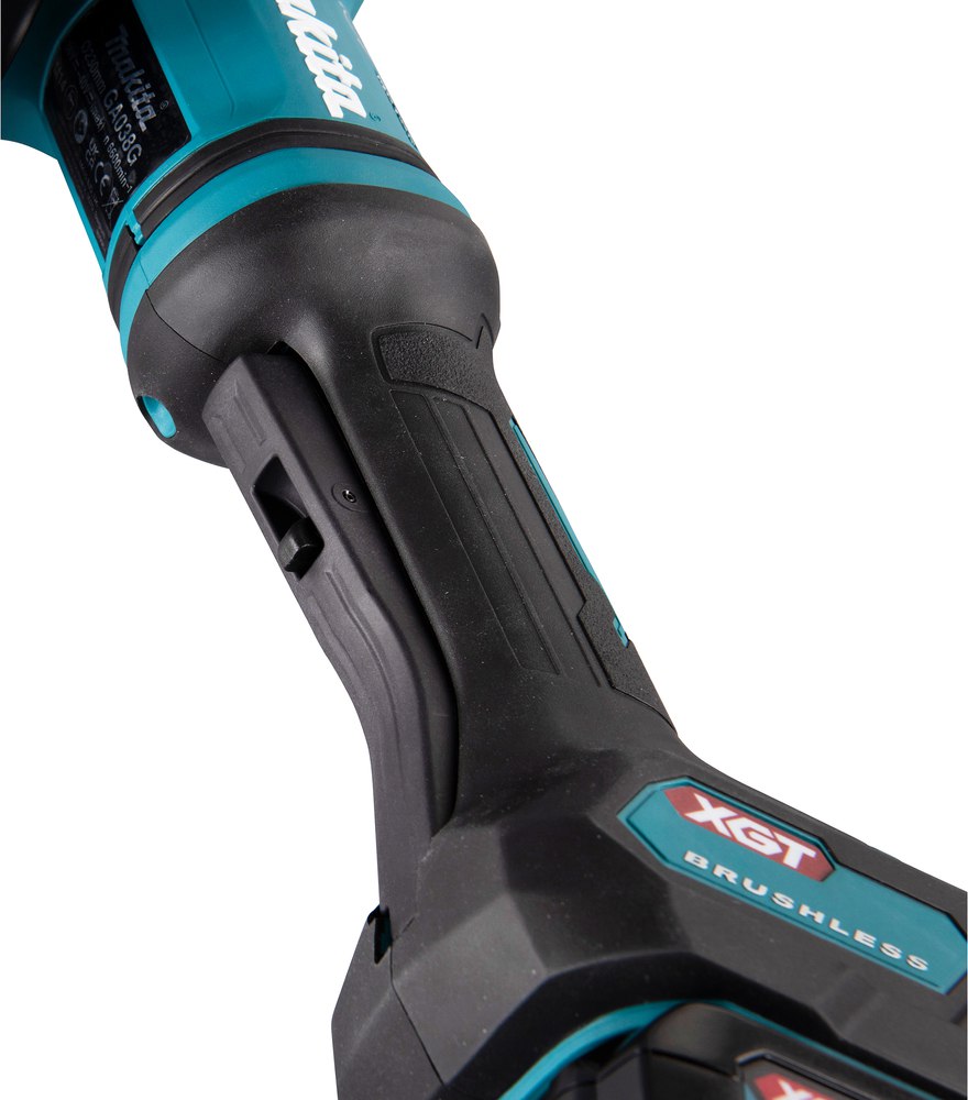 Угловая шлифмашина аккумуляторная Makita GA038GT201 XGT BL 40В, 230 мм, 6600 об/мин, 2х5,0 Ah
