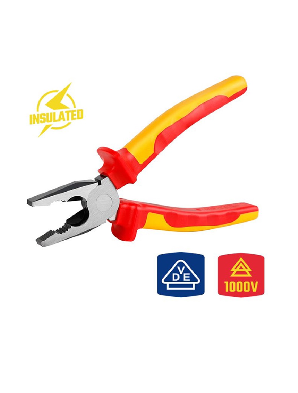 Пассатижи диэлектрические комбинированные 200 мм (до 1000 В) WORKPRO