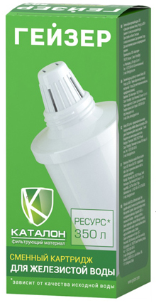 Сменный фильтрующий модуль для фильтров-кувшинов "Гейзер" 503 с каталоном для Железистой воды