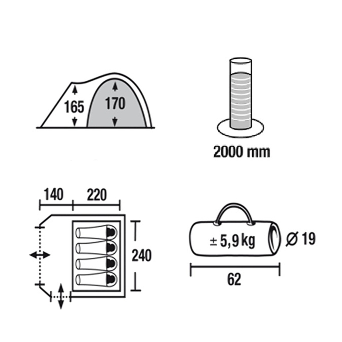 Палатка Green Glade Tarzan 4