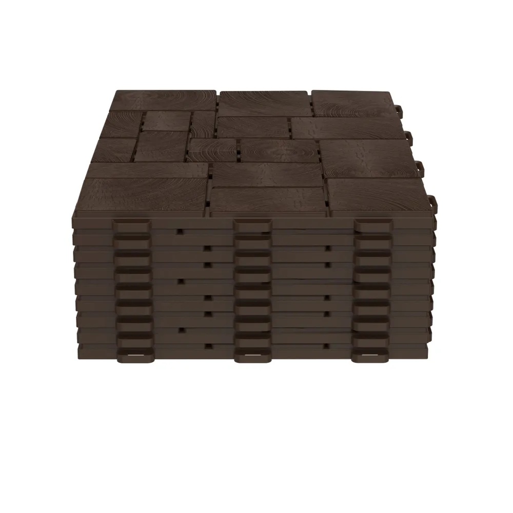 Плитка модульная "Брус" (садовая) (9шт, 1м2) (шоколад)
