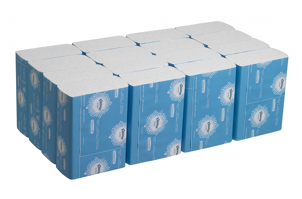 Бумажные полотенца в пачках Kimberly-Clark KLEENEX® Ultra Multifold, двухслойные 4632