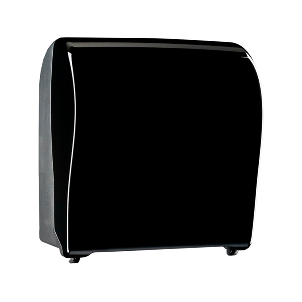 Автоматический диспенсер бумажных полотенец в рулонах MERIDA PIANO BLACK LINE Solid Cut CUC352