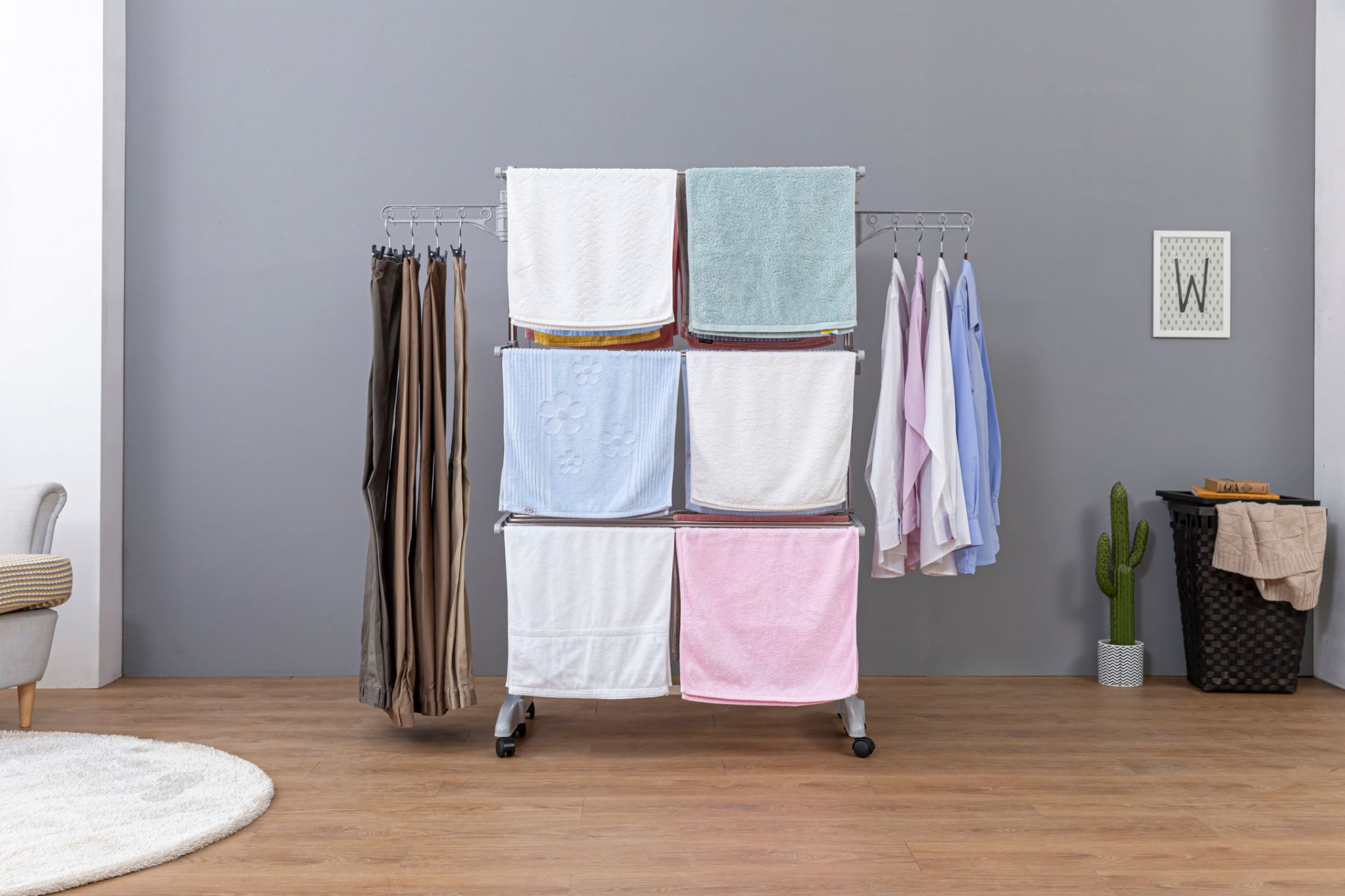 Напольная сушилка трансформер для белья Gochu (All Mom 4)